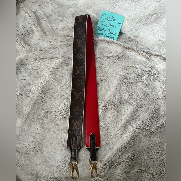 Louis Vuitton Monogram and Red Strap - Picture 1 of 12